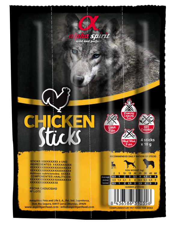 Alpha Spirit Chicken Sticks 4/pk
