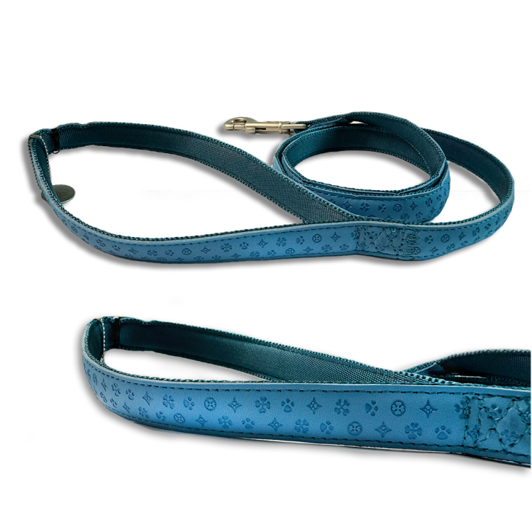 Mylord Leatherette Dog Leash 120 x 1.5 cm, Largeight Blue