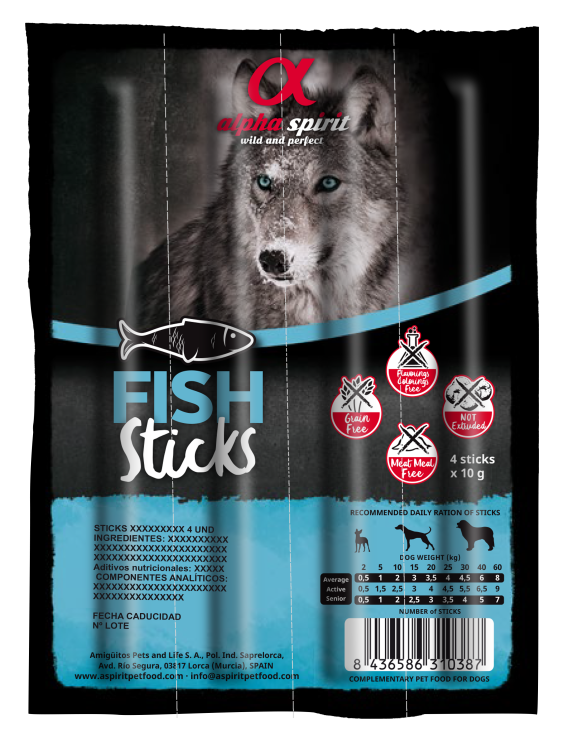 Alpha Spirit Fish Sticks 4/pk
