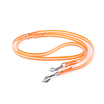 IDC Lumino Adjustable Leash Uv Orange Width 1.9 cm & Length 2.2 m