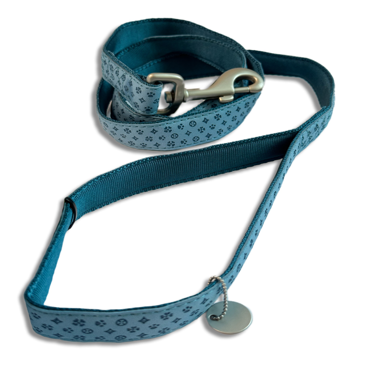 Mylord Leatherette Dog Leash 120 x 2.5 cm, Largeight Blue