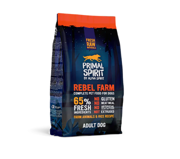 Alpha Spirit Primal 65% Rebel Farm Dog Food 1 kg