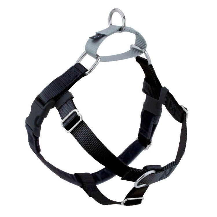2 Hounds: Freedom No-Pull Harness and Leash - Black / XXL 1"