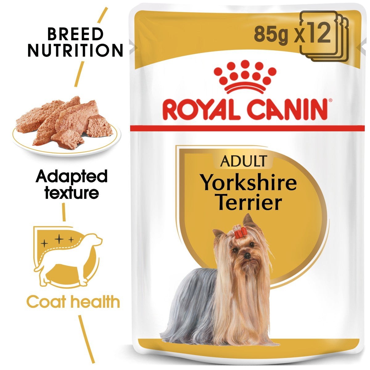 Royal Canin Breed Health Nutrition Yorkshire Adult (Wet Food - Pouches) 12 x 85 g