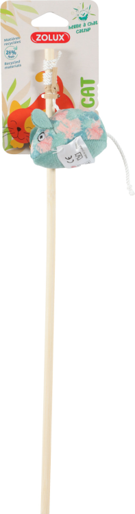 Ethicat Leaf Mouse Wand Toy