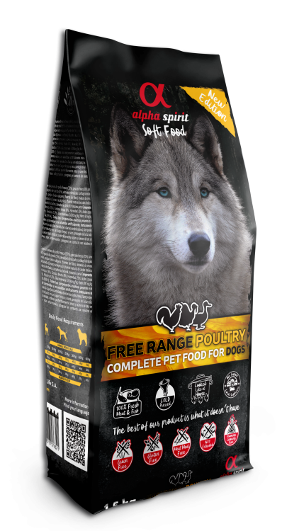 Alpha Spirit Soft Food for Adult Dogs Poultry 1.5 kg