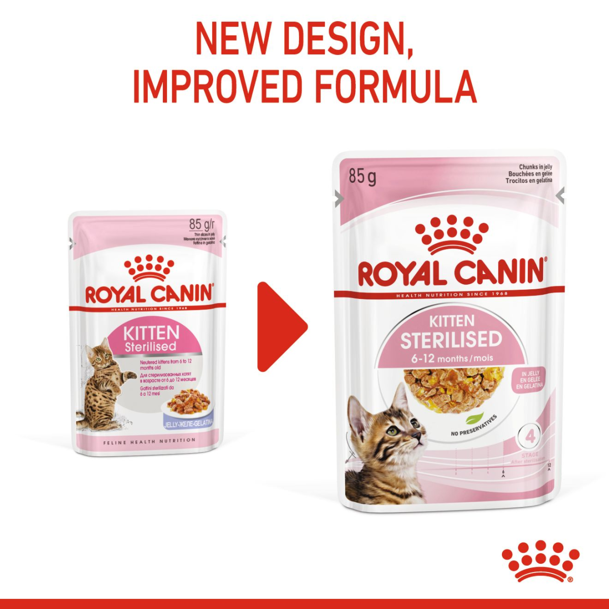Royal Canin Feline Health Nutrition Kitten Sterilised Gravy (Wet Food - Pouches) 12 x 85 g
