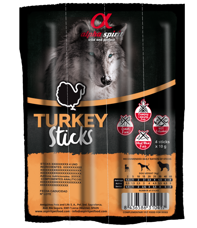 Alpha Spirit Turkey Sticks 4/pk