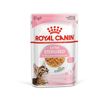 Royal Canin Feline Health Nutrition Kitten Sterilised Jelly (Wet Food - Pouches) 12 x 85 g