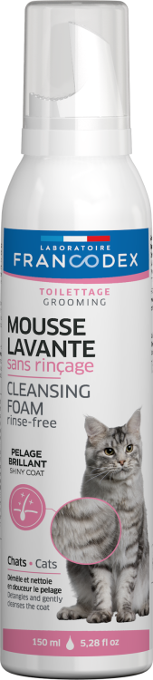 Francodex Rinse-Free Cleansing Foam For Cats 150 ml