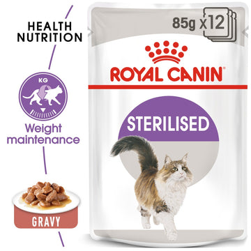 Royal Canin Feline Health Nutrition Sterilised Gravy (Wet Food - Pouches) 12 x 85 g