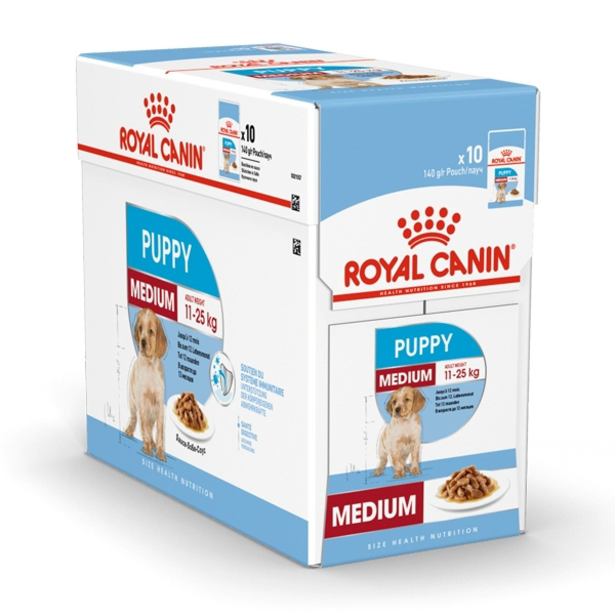 Royal Canin Size Health Nutrition Medium Puppy (Wet Food - Pouches) 10 x 140 g