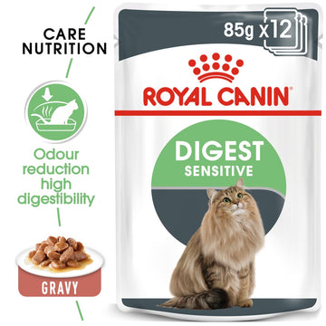 Royal Canin Feline Care Nutrition Digest Sensitive Gravy (Wet Food - Pouches) 12 x 85 g