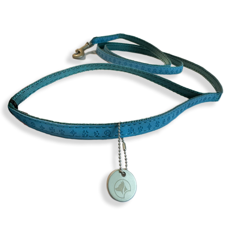Mylord Leatherette Dog Leash 120 x 1 cm, Largeight Blue