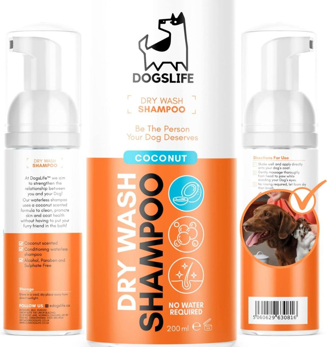 DogsLife Drywash Coconut Dog Shampoo