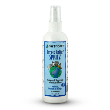 earthbath® Stress Relief Spritz, Eucalyptus & Peppermint with Skin & Coat Conditioners, Made in USA, 8 oz pump spray