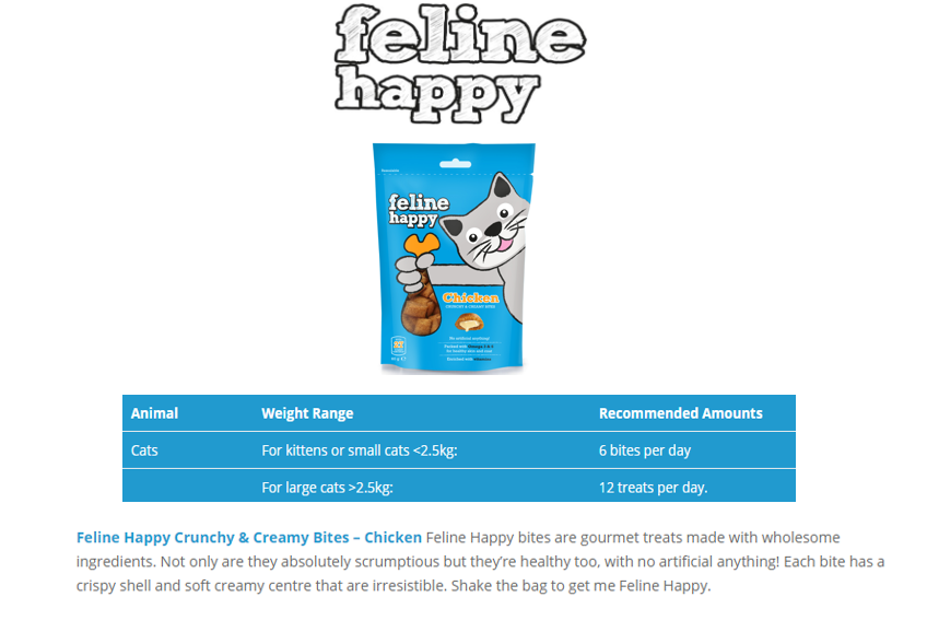 Feline Happy Chicken Crunchy & Creamy Cat Treats