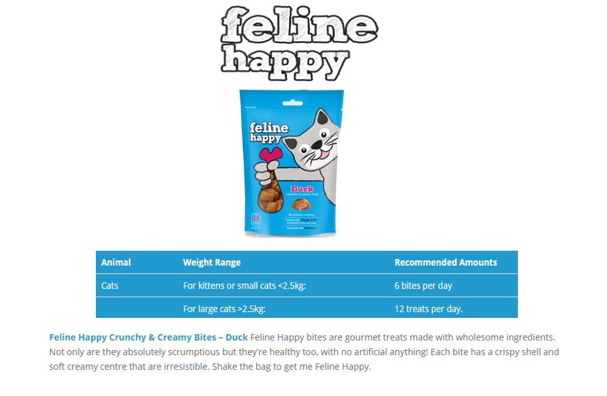 Feline Happy Duck Crunchy & Creamy Cat Treats