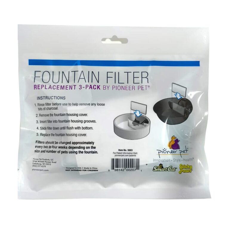 Pioneer Pet Replacement Filters for Plastic Fountains – 3 Pack