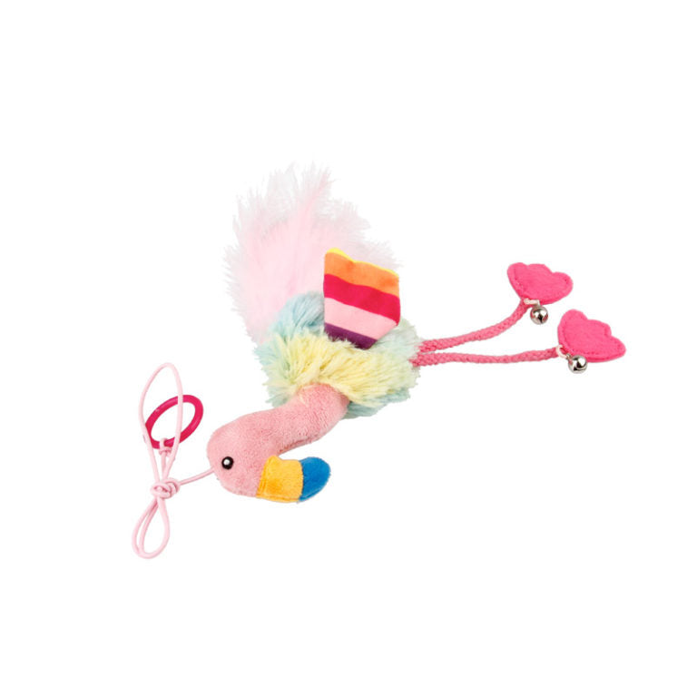GiGwi Finger ring bird Blue & Pink with Crinkle Paper and Bell inside