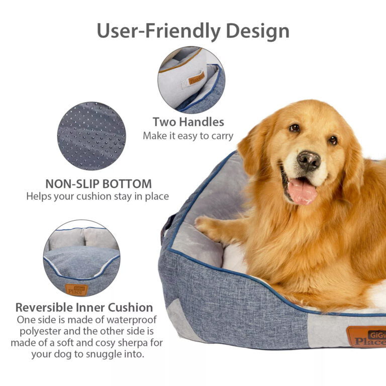GiGwi Place Removable Cushion Luxury Dog Bed