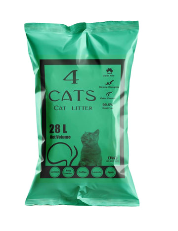 4 Cats Bentonite Clumping Cat Litter -28L(20.5kg)-Apple
