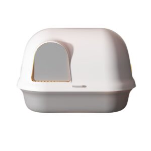 Pakeway Shell Flip-Top Open Cat-Litter Box - Grey