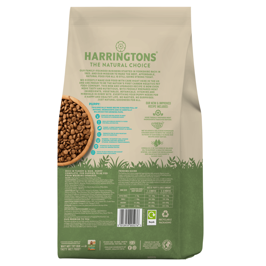 Harringtons Complete Turkey & Rice Dry Puppy Food