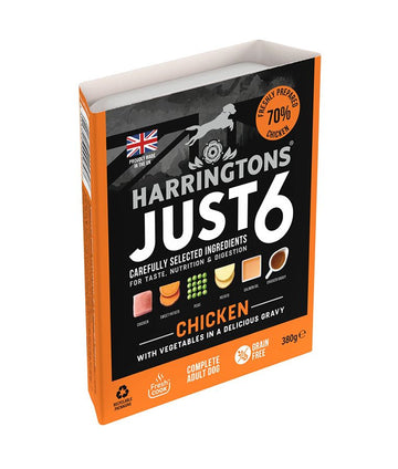 Harringtons Just 6 Chicken Grain Free Adult Wet Dog Food 380g