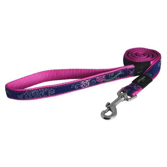 Rogz Denim Rose Long Dog Leash