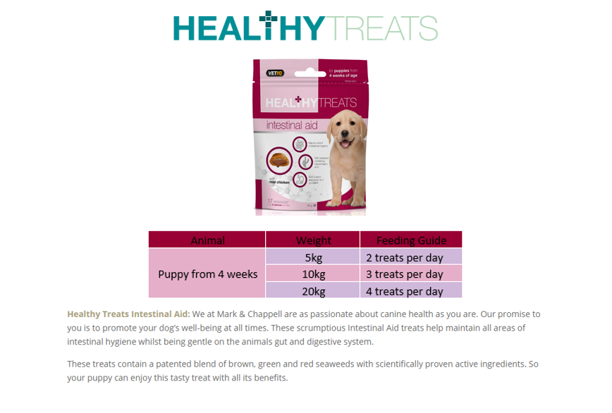 Healthy Treats Intestinal Aid for Puppies