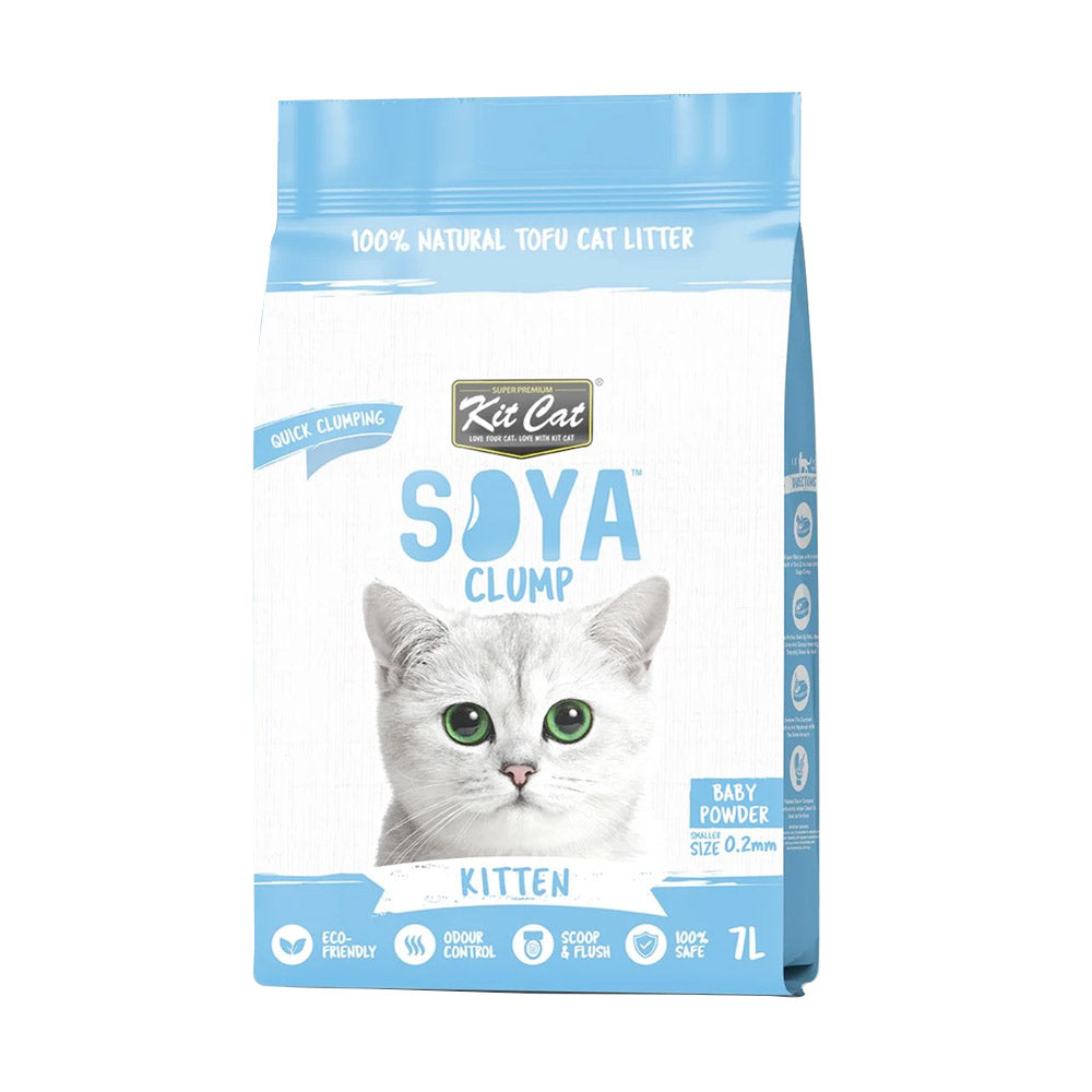 Kit Cat Soybean Litter Soya Clump Kitten Baby Powder 7L (1 Box – 6pcs)