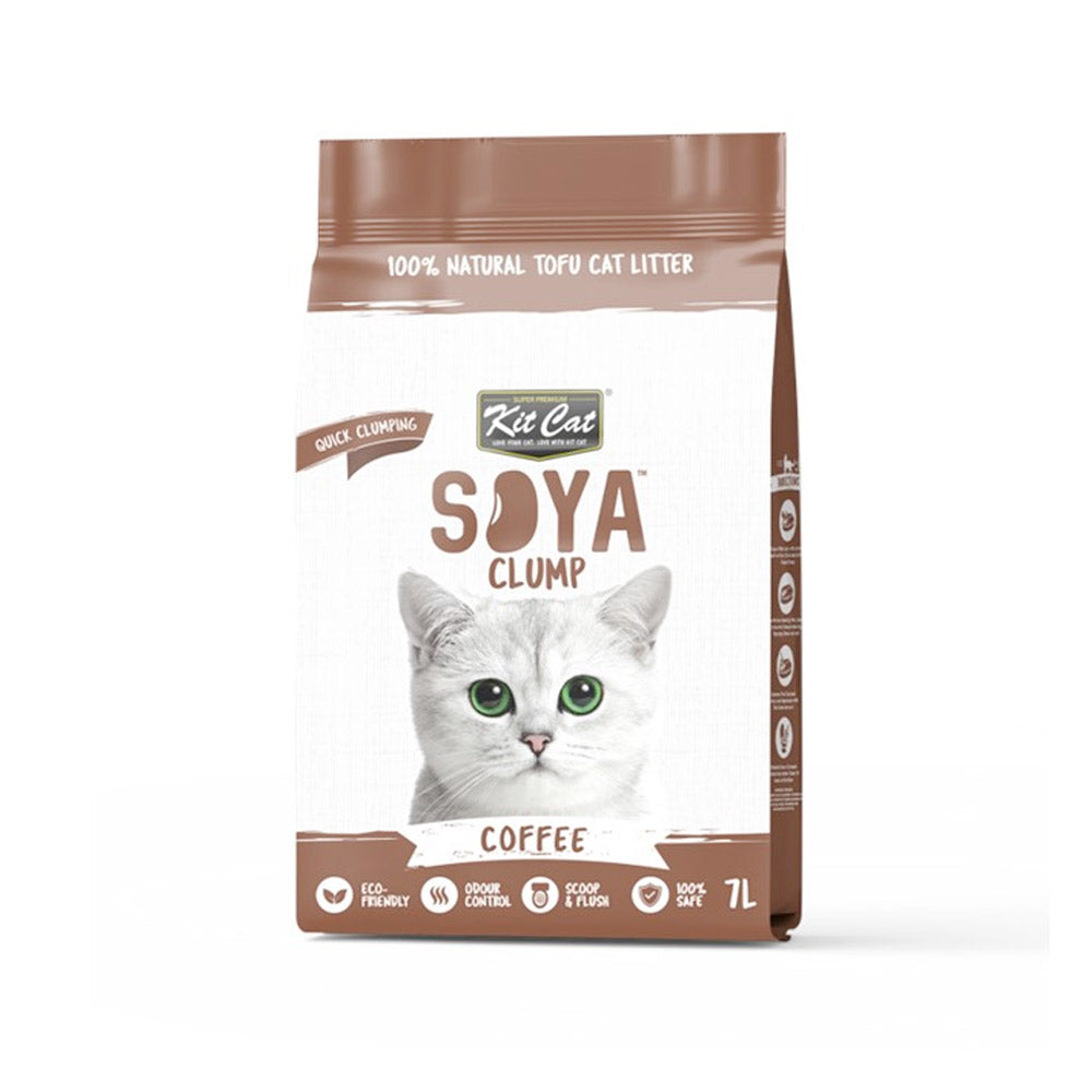 Kit Cat Soya Clump Soybean Litter – Coffee 7L(1 Box – 6pcs)
