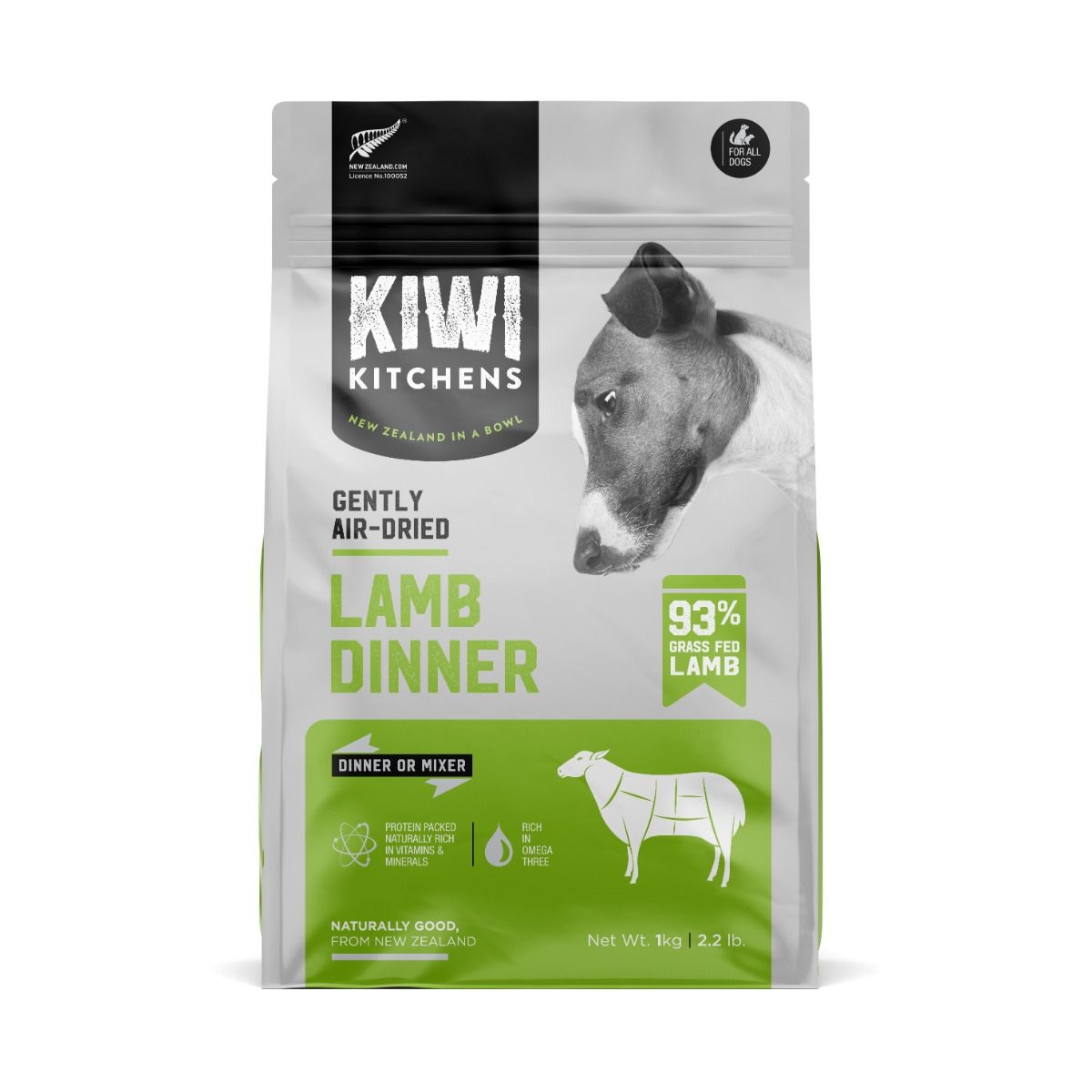 Kiwi Kitchens Air-Dried Lamb Dinner Dry Dog Food
