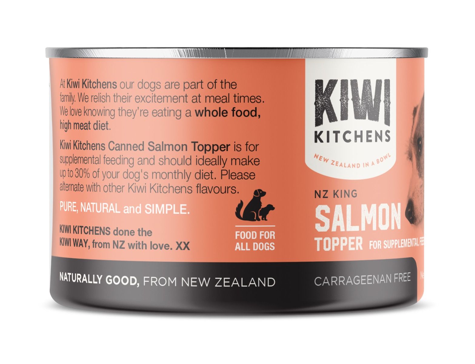 Kiwi Kitchens King Salmon Topper for Supplemental Feeding Canned Wet Dog Food
