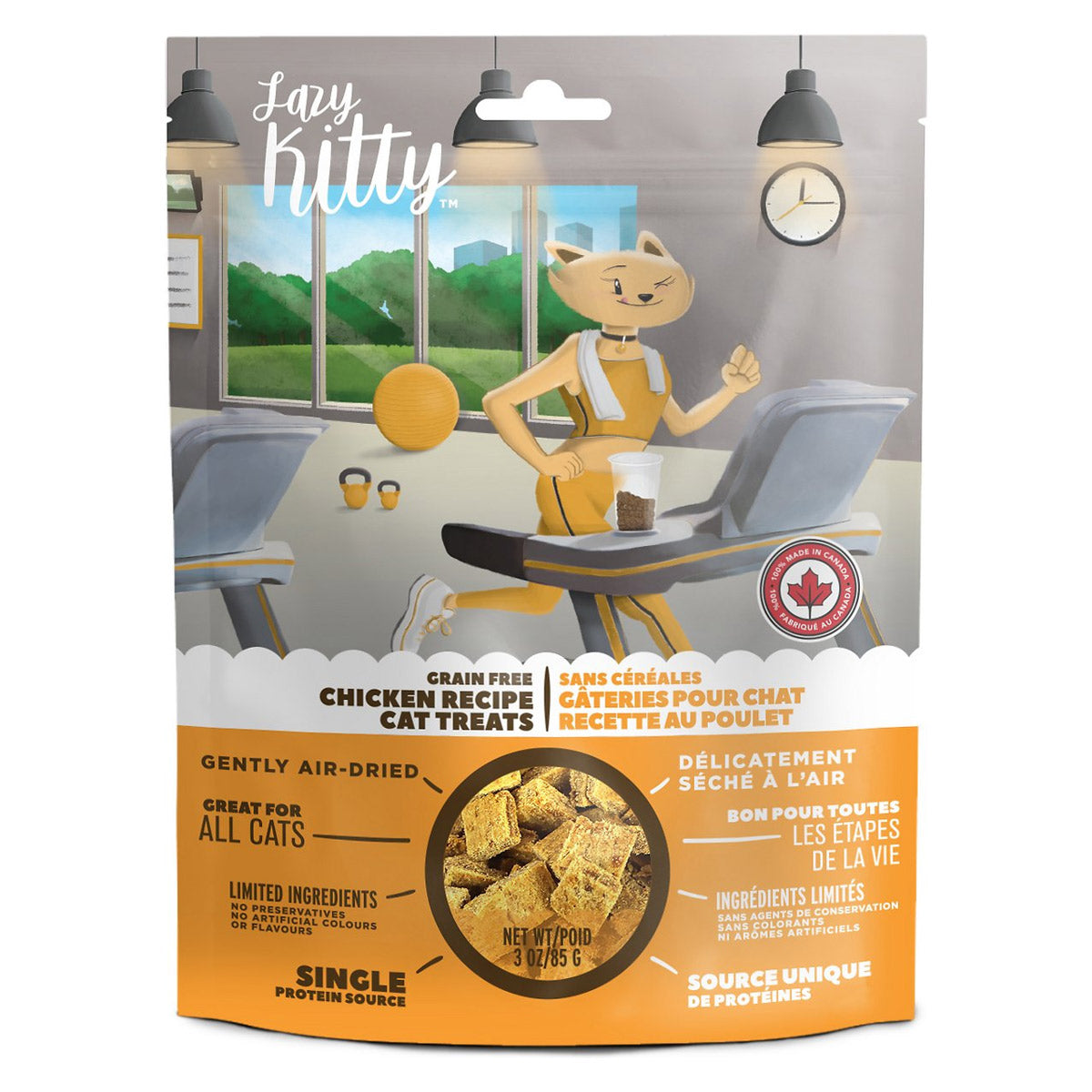Lazy Kitty Air-Dried Grain-Free Cat Treats – Chicken Recipe 3oz / 85gm
