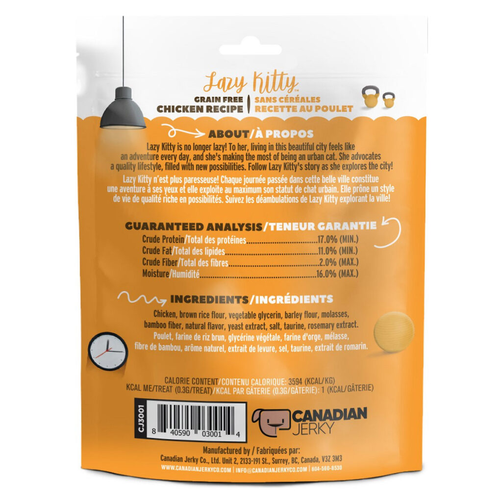 Lazy Kitty Air-Dried Grain-Free Cat Treats – Chicken Recipe 3oz / 85gm