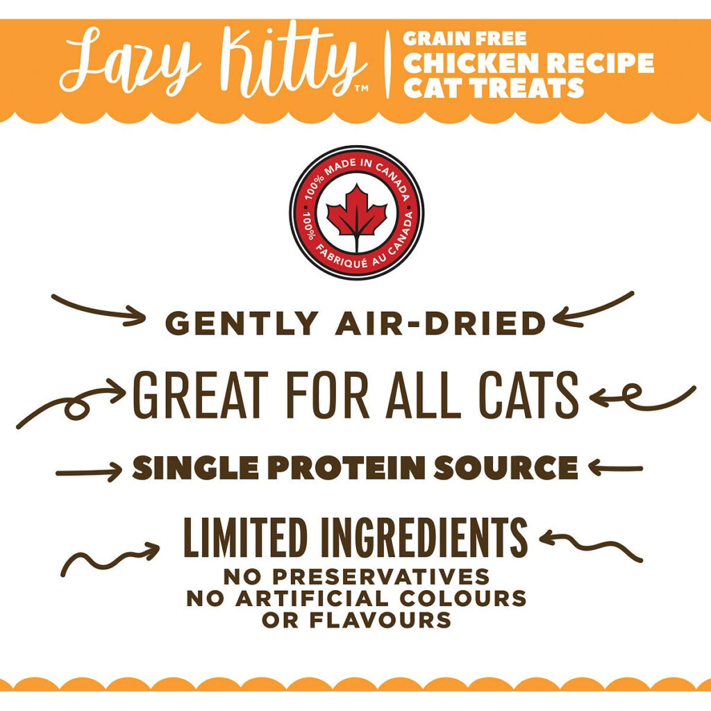 Lazy Kitty Air-Dried Grain-Free Cat Treats – Chicken Recipe 3oz / 85gm