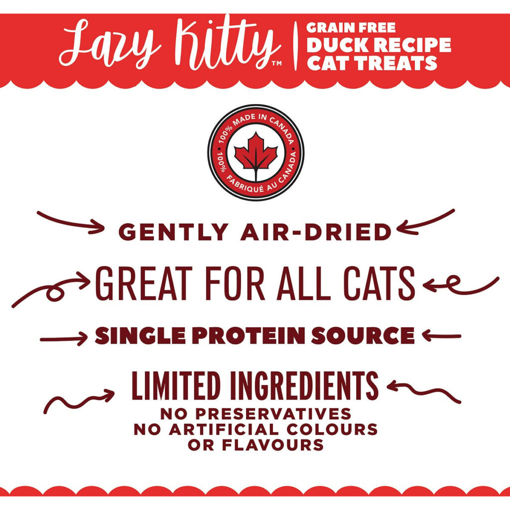 Lazy Kitty Air-Dried Grain-Free Cat Treats – Duck Recipe 3oz / 85gm