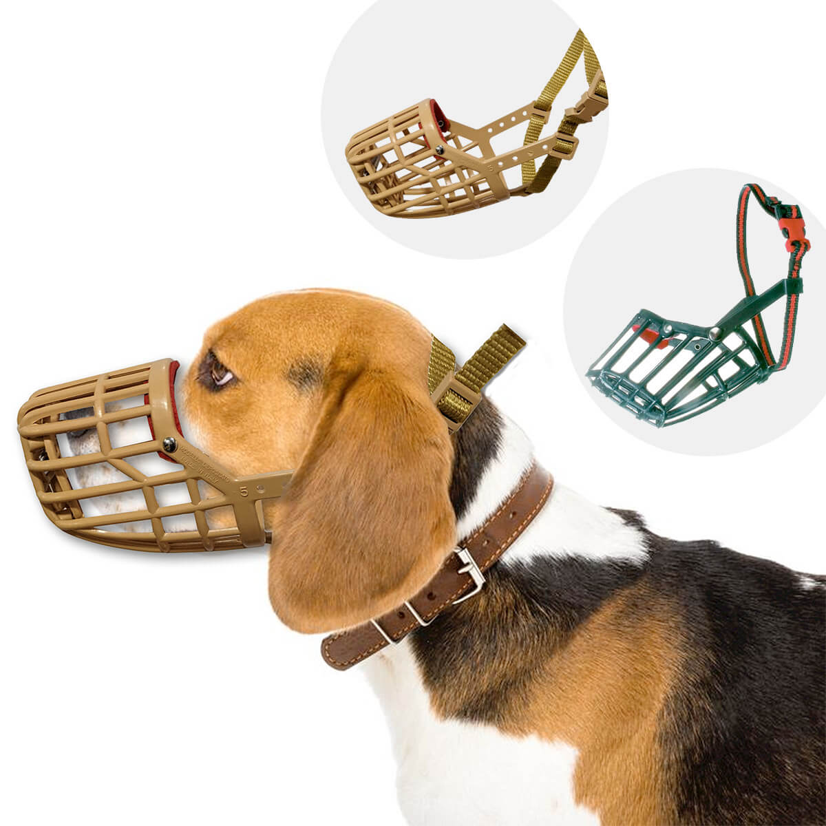 Dog Fever Plastic Dog Muzzle with Nylon Strap