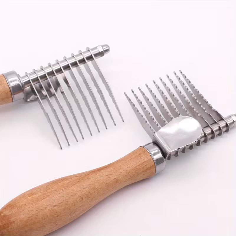 Forpet Professional Pet Grooming Brush with Wooden Handle