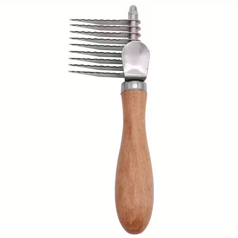 Forpet Professional Pet Grooming Brush with Wooden Handle