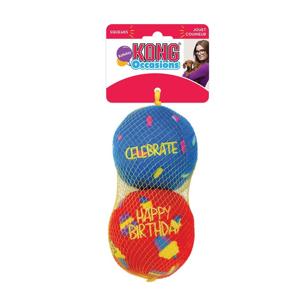 Kong Occasions Birthday Balls Dog Toy 2pk
