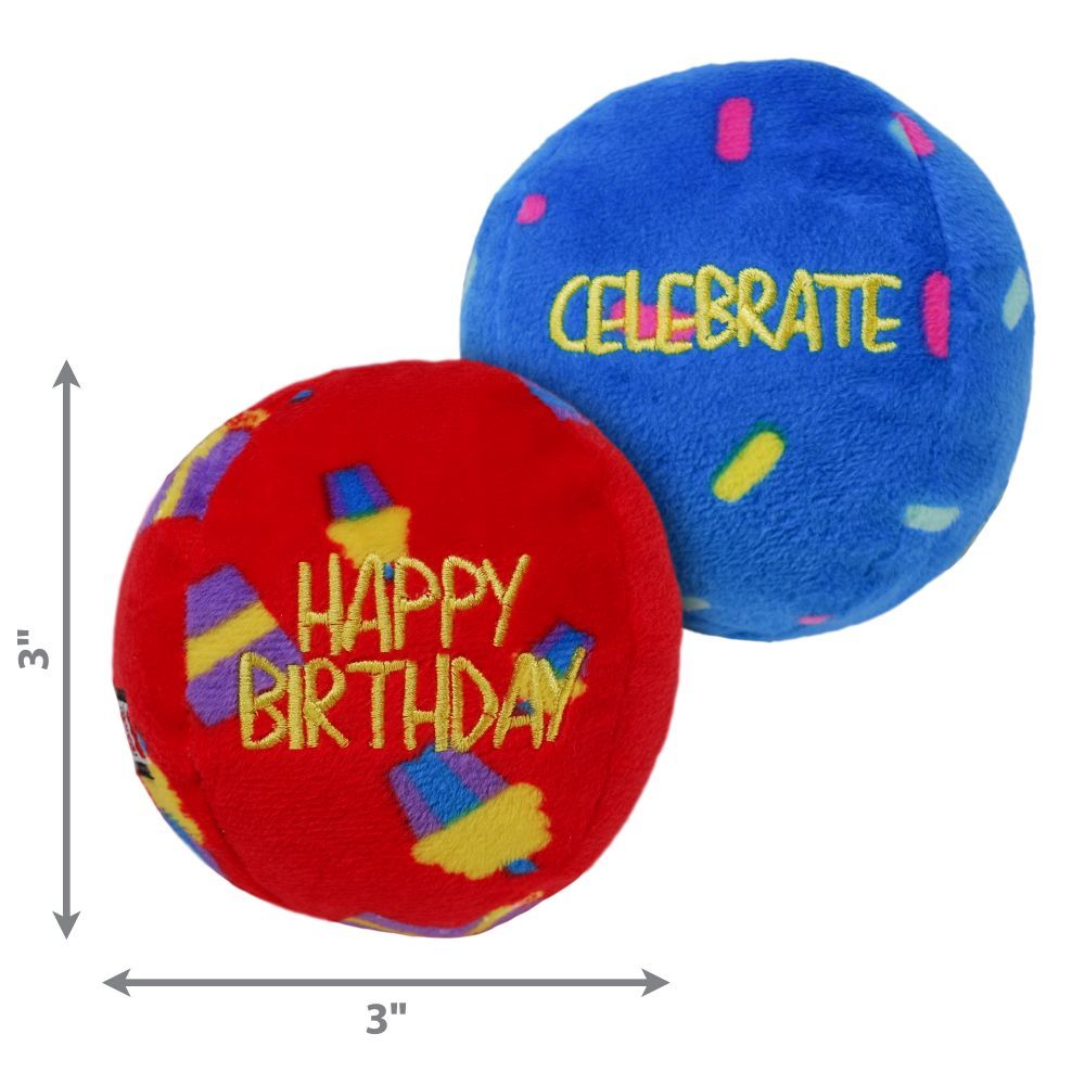 Kong Occasions Birthday Balls Dog Toy 2pk