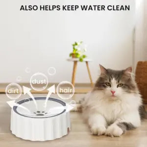 Pakeway No-Spill Pet Water Bowl - White
