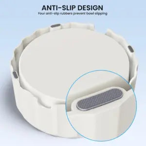Pakeway No-Spill Pet Water Bowl - White