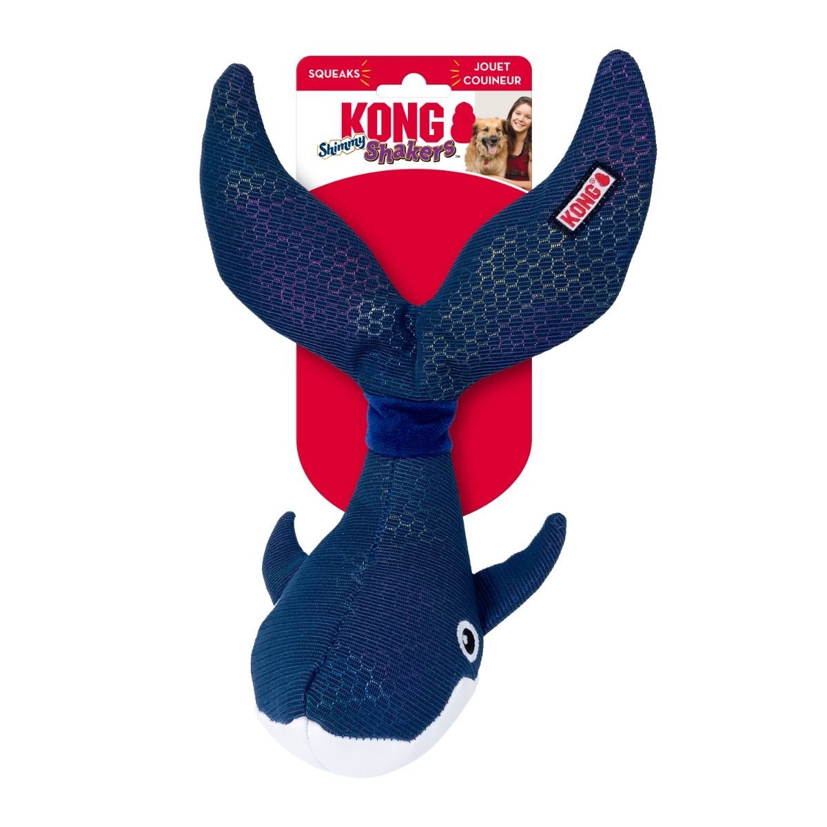 Kong Shakers Shimmy Whale Dog Toy