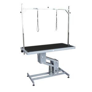 Aeolus Hydraulic Lifiting Table With Overhead Arm, Black Single Side Top (126*65*51.5--101cm)