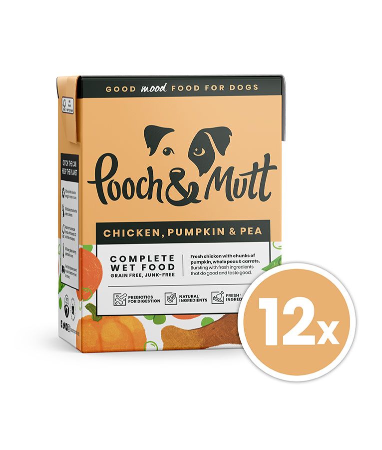 Pooch & Mutt Chicken, Pumpkin & Pea Complete Wet Dog Food 375g