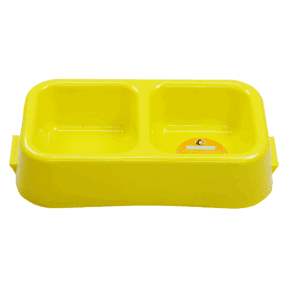 Bearing Twin Pet Bowl Small-mixed colour